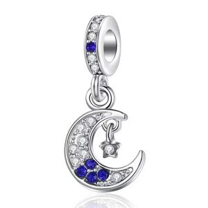 MOON & STAR BRACELET CHARM FOR PANDORA & OTHER BRACELETS-NWT